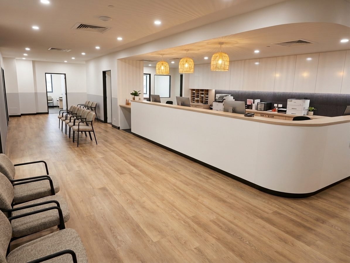 SmartClinics Taigum medical centre reception fitout